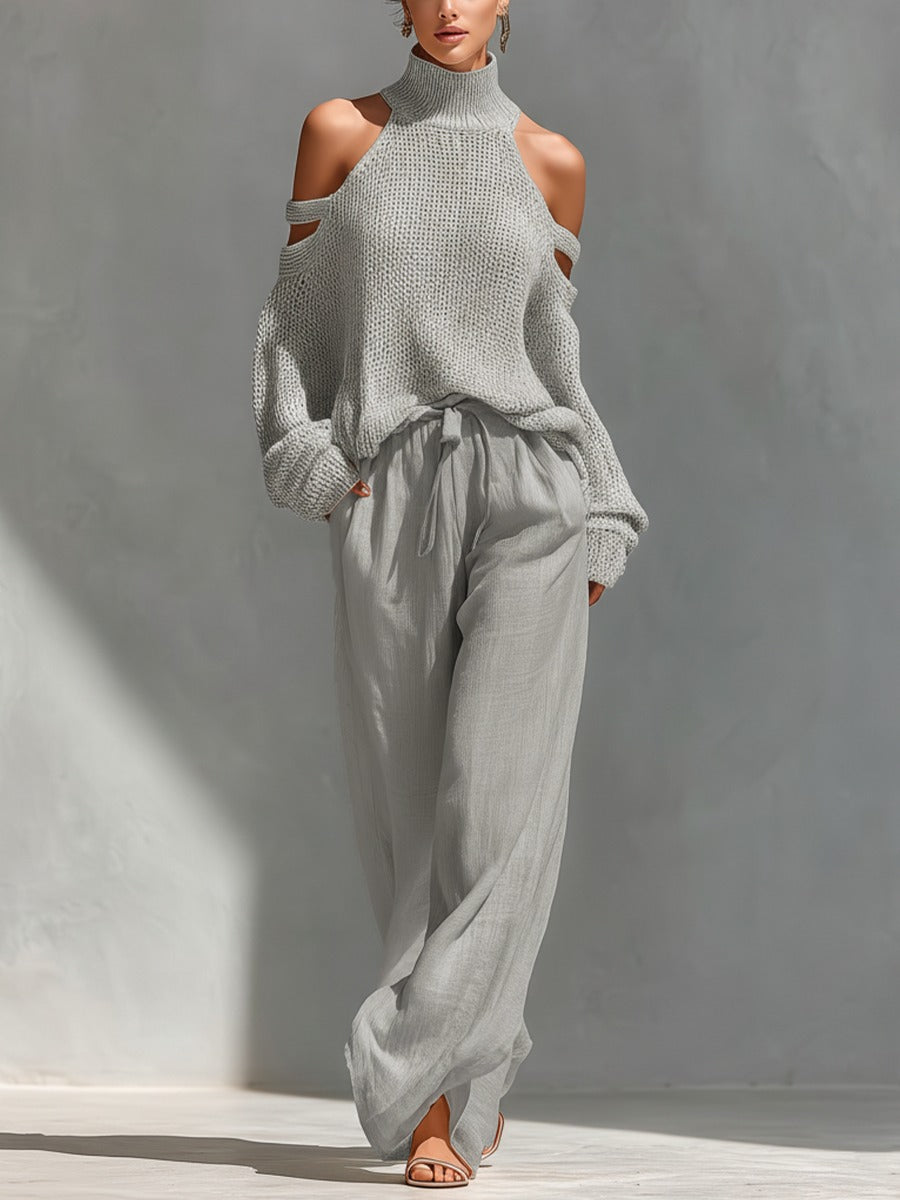 Camilla | Completo alla moda in maglia e lino